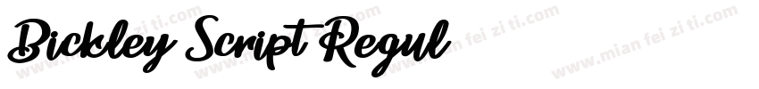 Bickley Script Regul字体转换